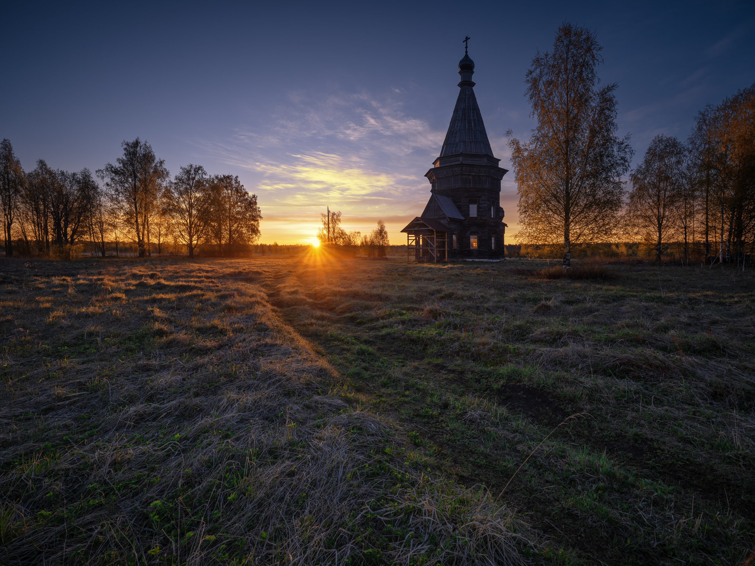 красная ляга, архангельская область, рассвет, восход, Олег Зверев