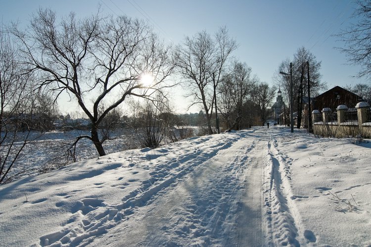 торжок, зима, январь, дорога, солнце, мороз, Gorshkov Igor_Feanorus