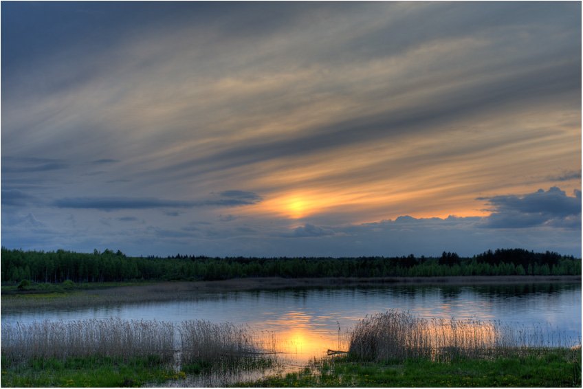 вода,небо,озеро, Юрий Дёмин