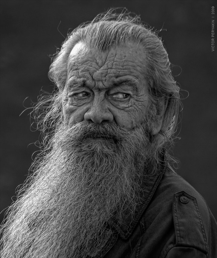 старость, портрет, старик, седины, борода, Виктор Перякин