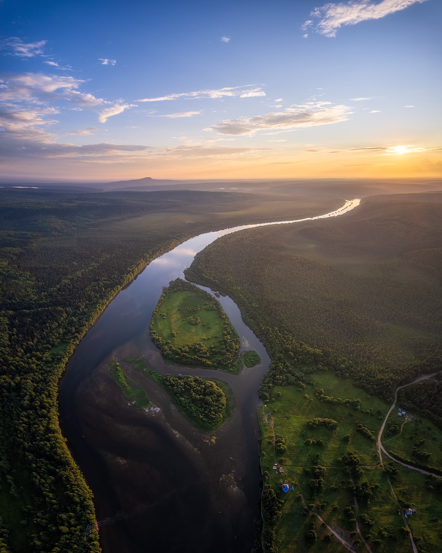 пермский край, пейзаж, закат, красота природы, поле, лето, облака, природа, дикая природа, вишера, лес, говорливое, Кузнецов Кирилл