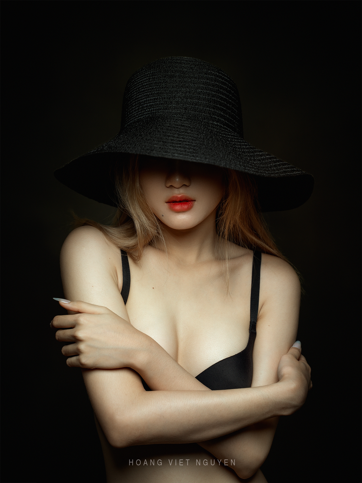 portrait, asian, vietnamese, vietnam, beauty, studio, light, hat, Hoang Viet Nguyen