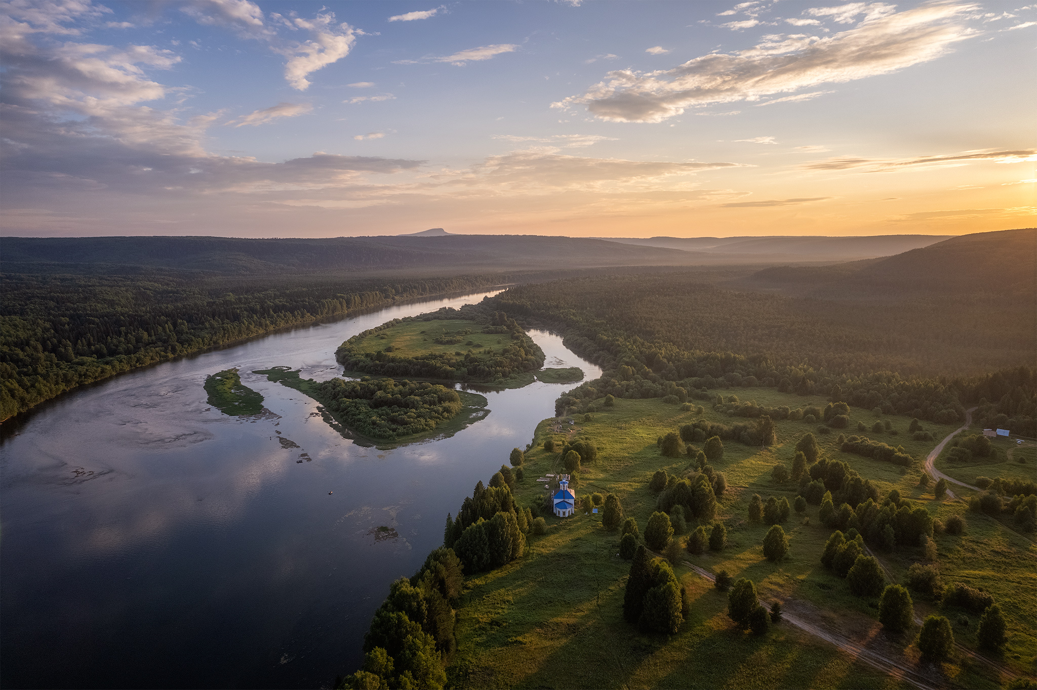 пермский край, пейзаж, закат, красота природы, поле, лето, облака, природа, дикая природа, вишера, лес, говорливое, Кузнецов Кирилл