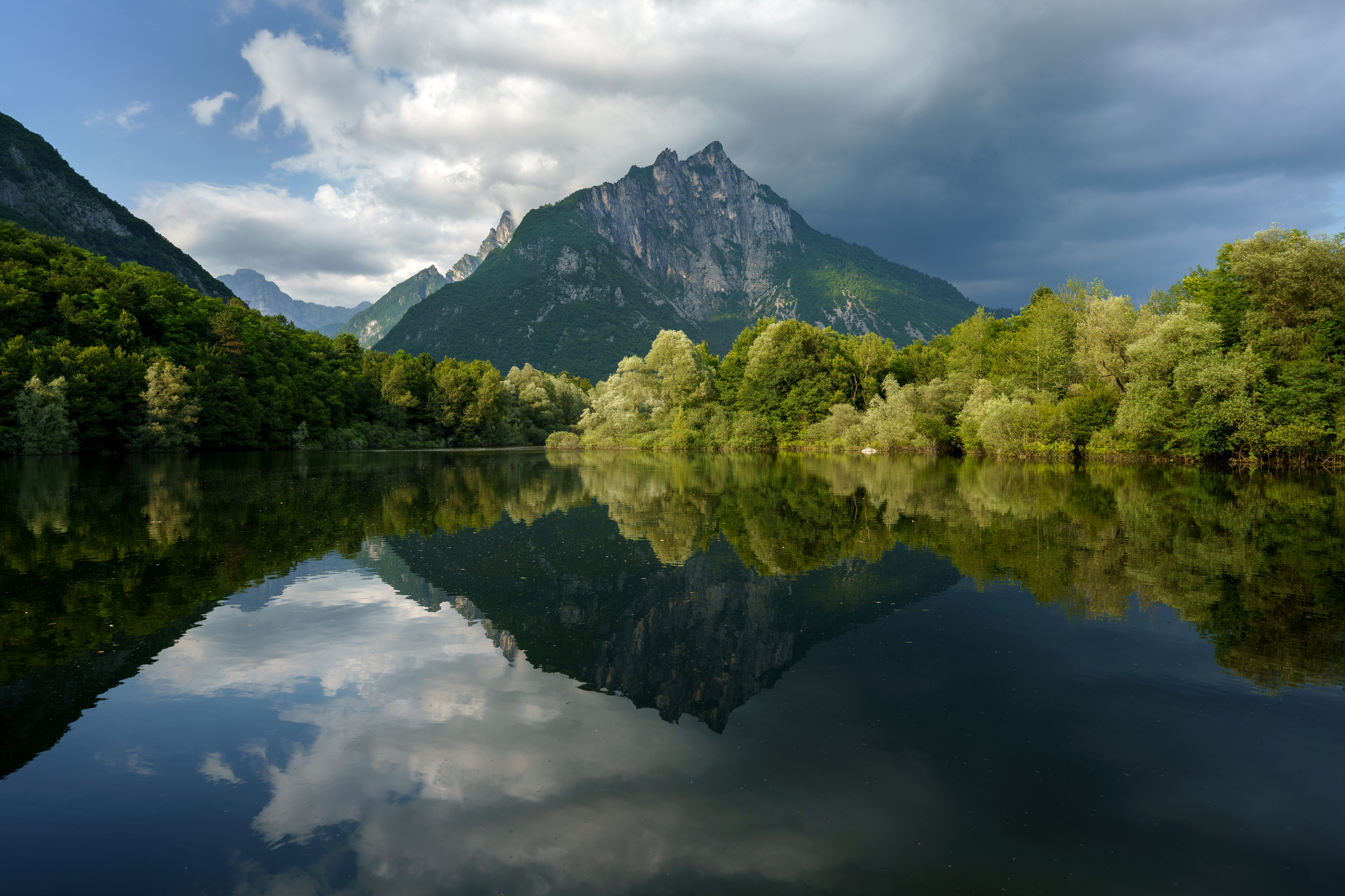 Italy, landscape, dolomiti, mountains, lake, landscape, rain, Igor Sokolovsky