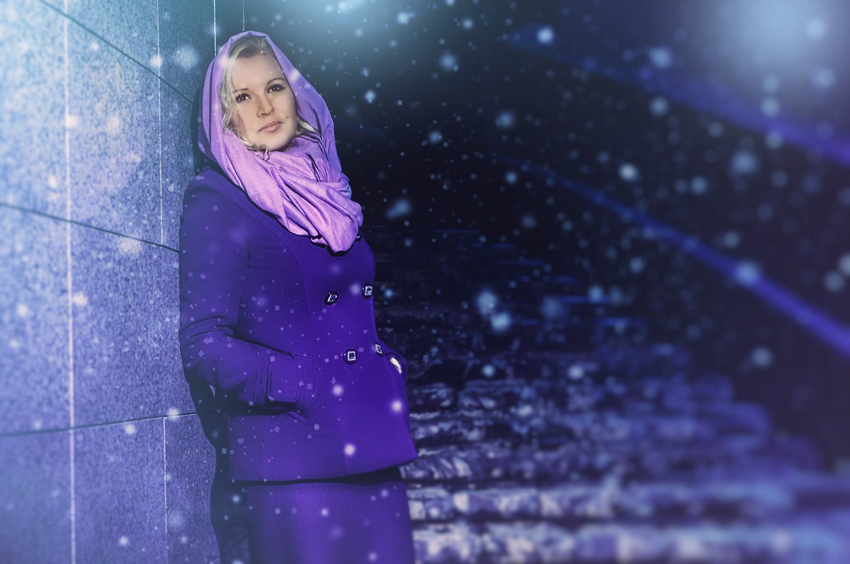 Снег, девушка, Aндрей Гусев