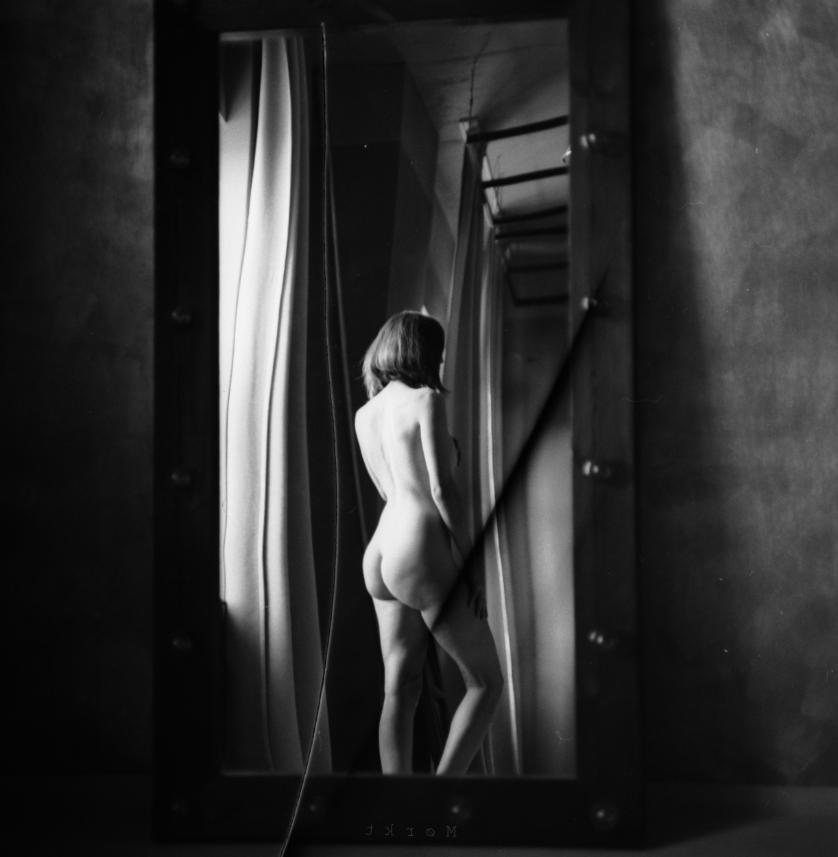 плёнка, средний формат, чб, ню, film, medium format, nude, Mørkt