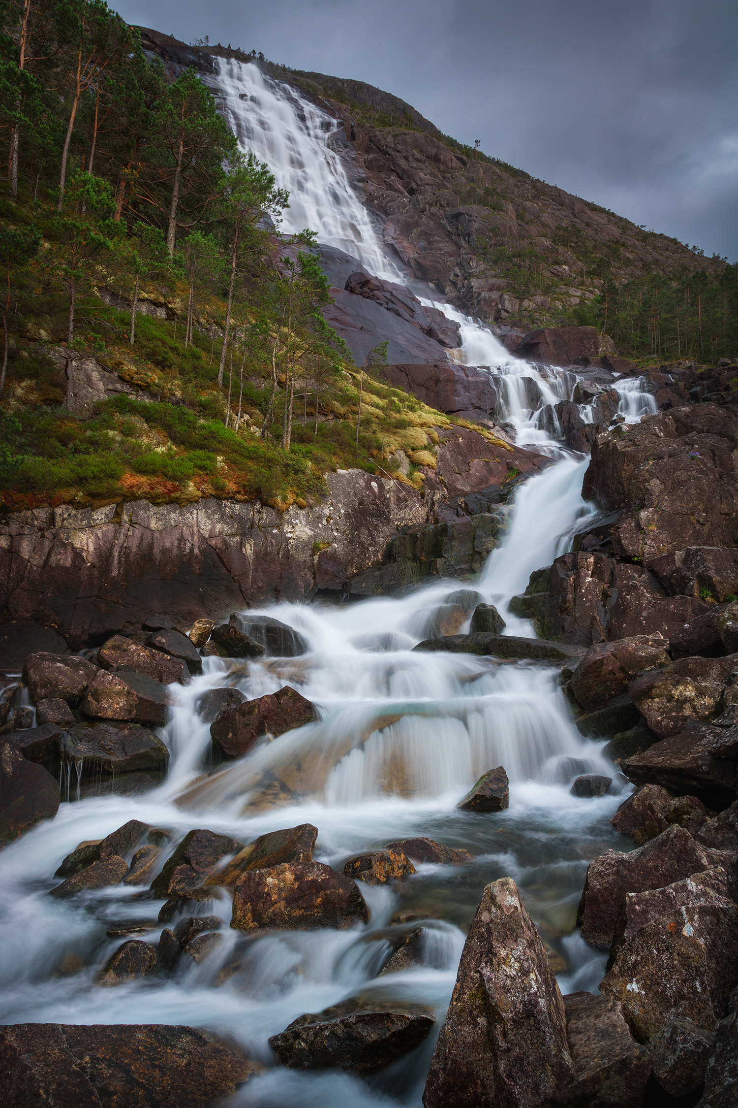 waterfall, water, landscape, Norway, Vania Tonova