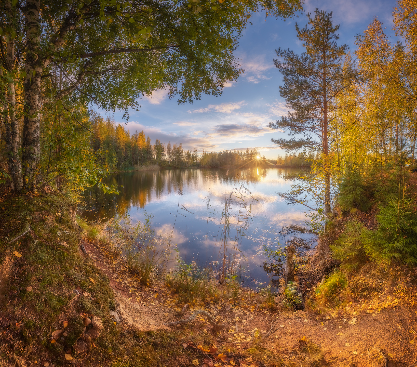 осень, закат, ленобласть, Марголин Алексей