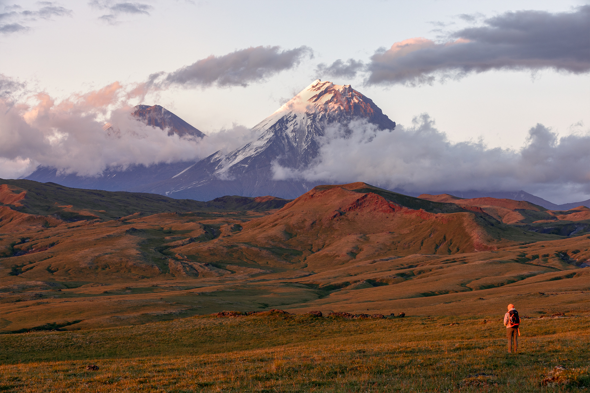 долина великанов, камень, камчатка, ключевская сопка, вулканы, kamchatka, ключевской, закат, Александр Телешов