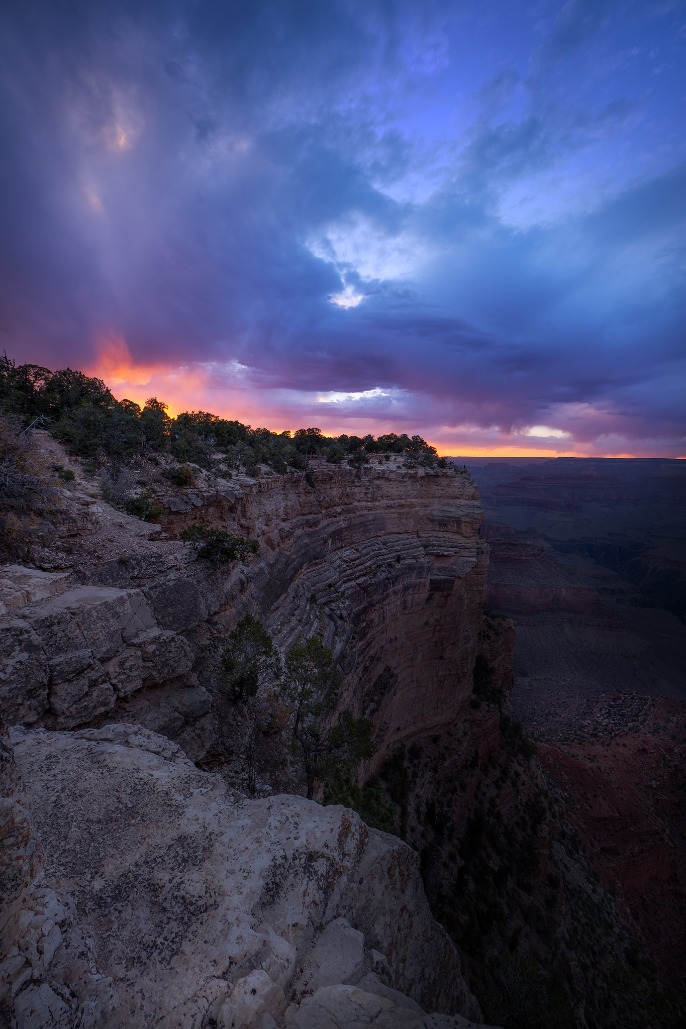 grand canyon, sunset, clouds, rocks, cliff, , Gubski Alexander