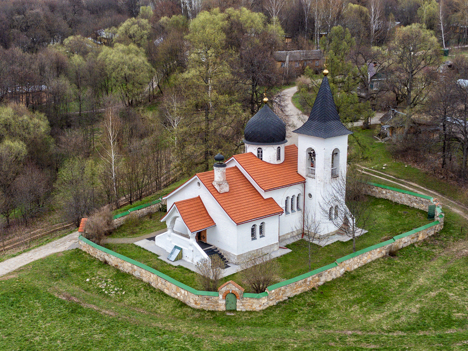 Россия, Поленово, Бехово, церковь, аэро, Лариса Дука