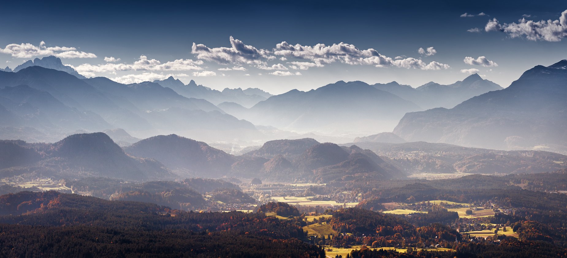 Австрия, Каринтия, Октябрь, Осень, Панорама, Евгений Матюшенков