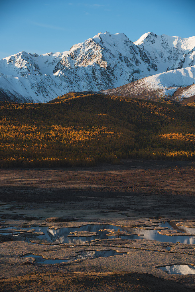 горы, алтай, рассвет, озеро, осень, золото, mountains, altay, sunrise, lake, autumn, golden, Дмитрий