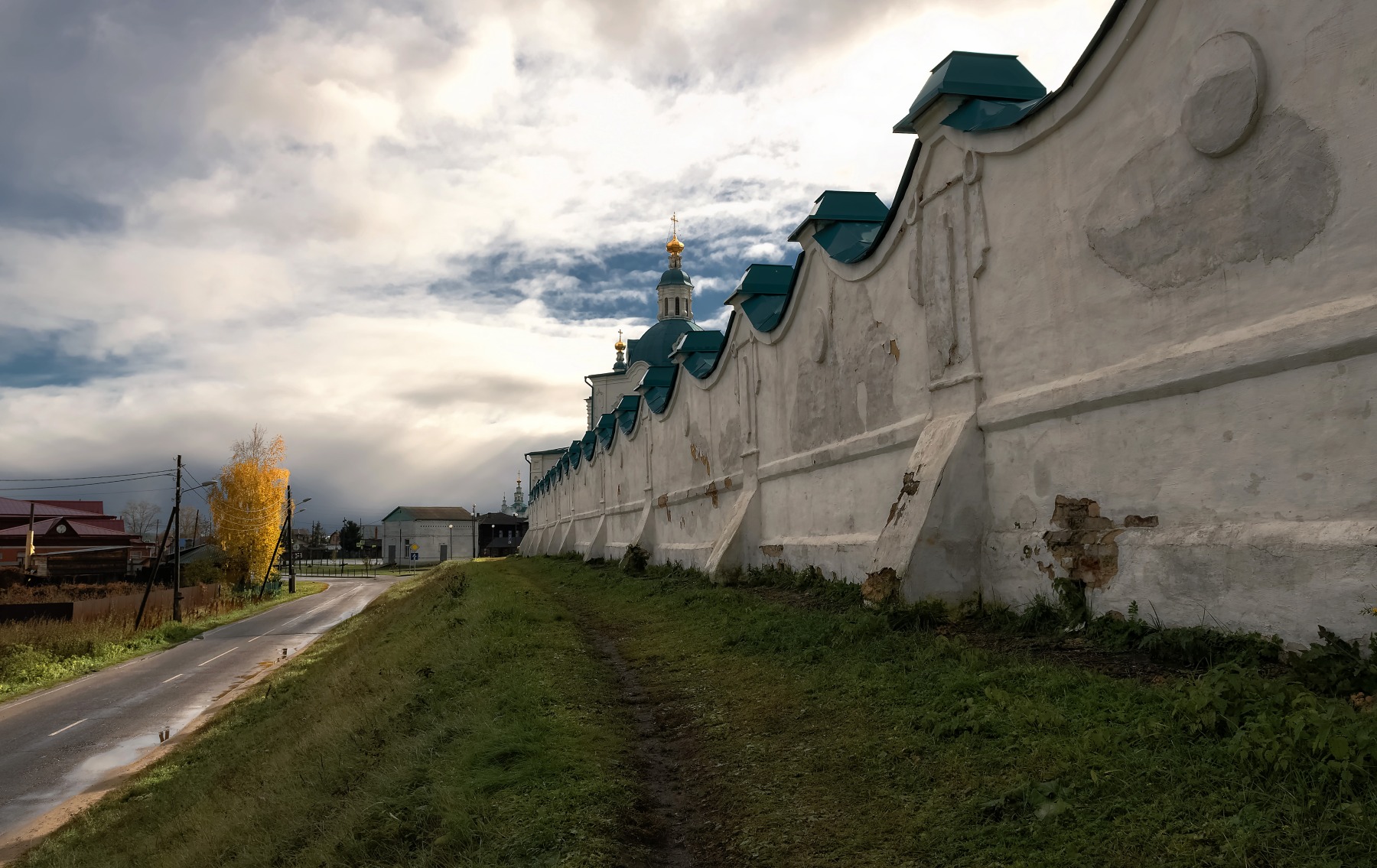 спасский монастырь, енисейск, после дождя, осень, стены, Фомина Марина