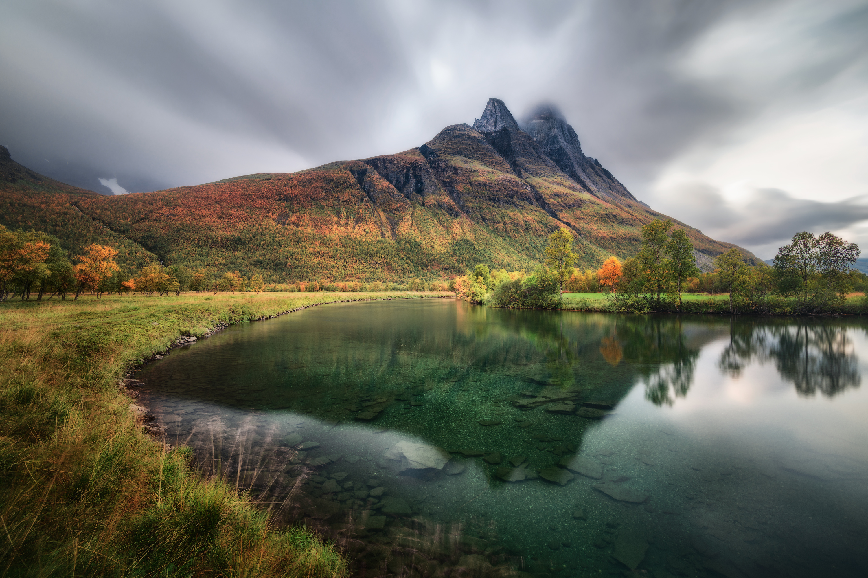 норвегия, отертинден, отертинд, скалы, север, гора, озеро, осень, norway, otertinden, otertind, mountain, rock, lake, Эрнест Вахеди