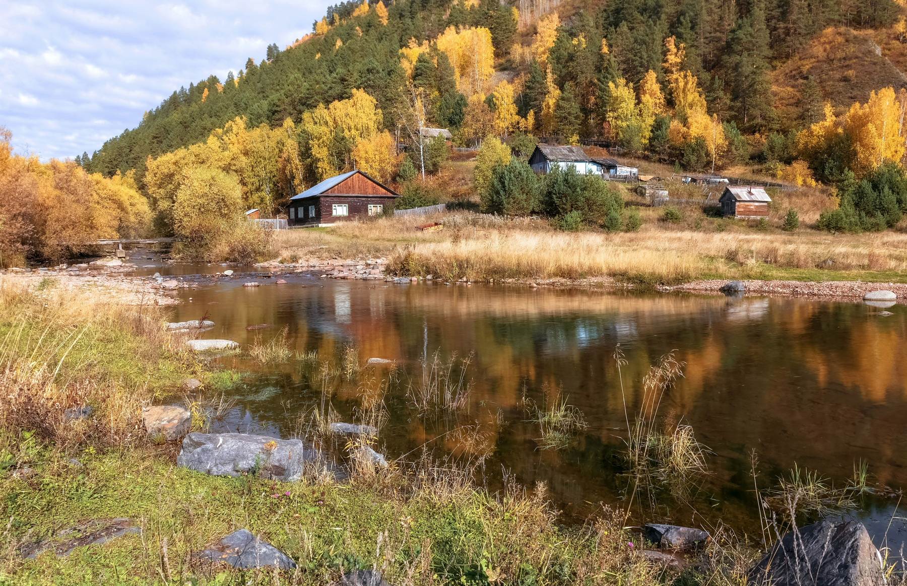 сибирь, осень, листвянка, кордон, отражение, Фомина Марина