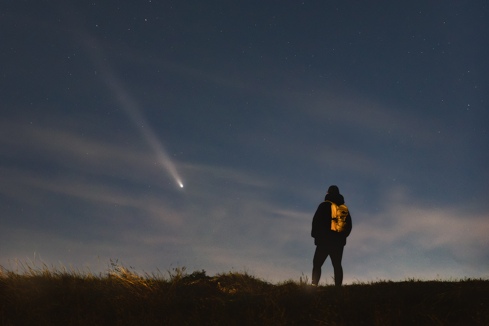 comet, night, sky, stars, exposure, nikon, mood, Patrick