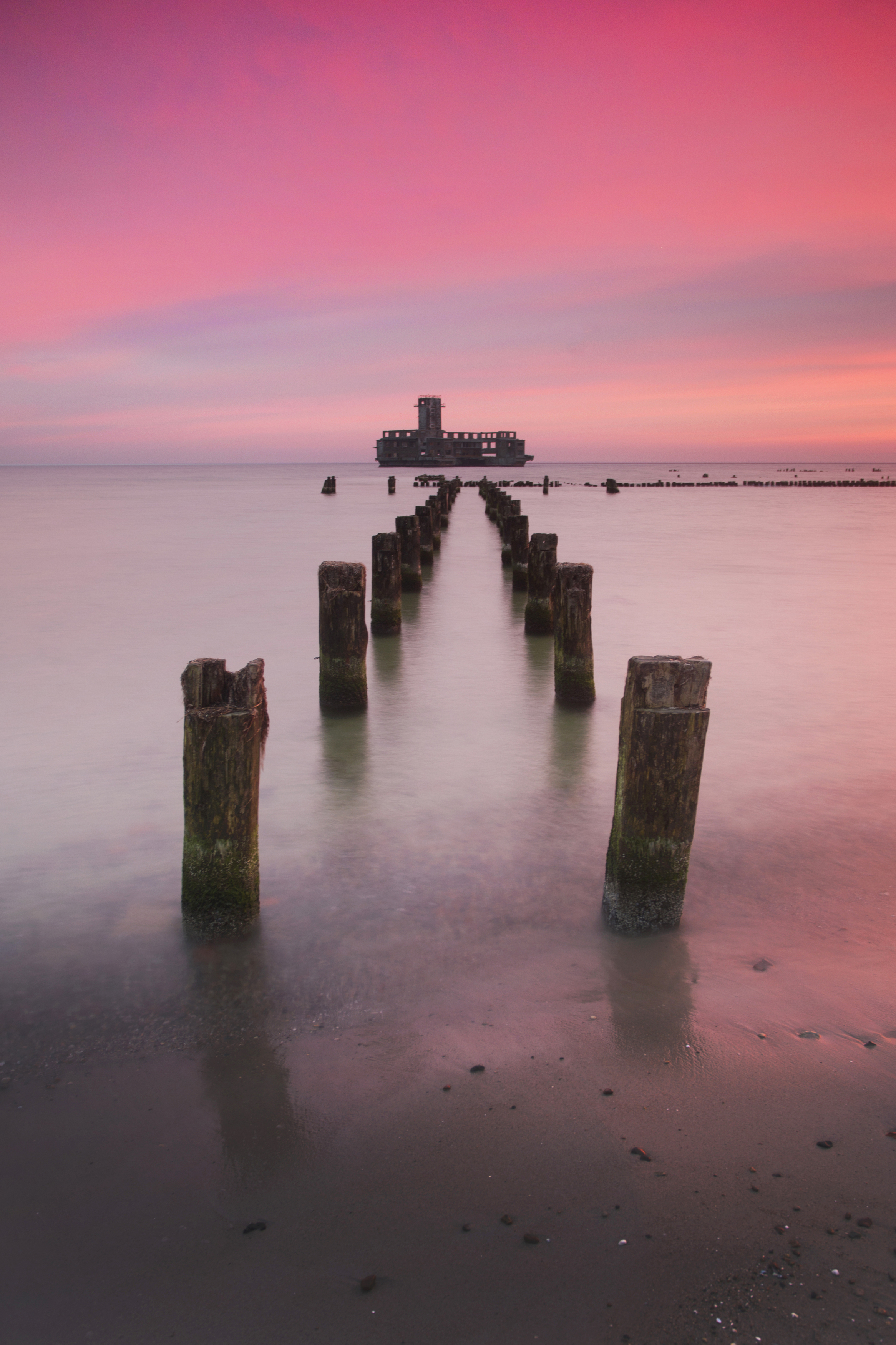 Sunrise, Beach, Sky, Water, Nature, Tranquility, Baltic-sea, Urbex, Architecture, Gdynia, Babie-Doły, Damian Cyfka