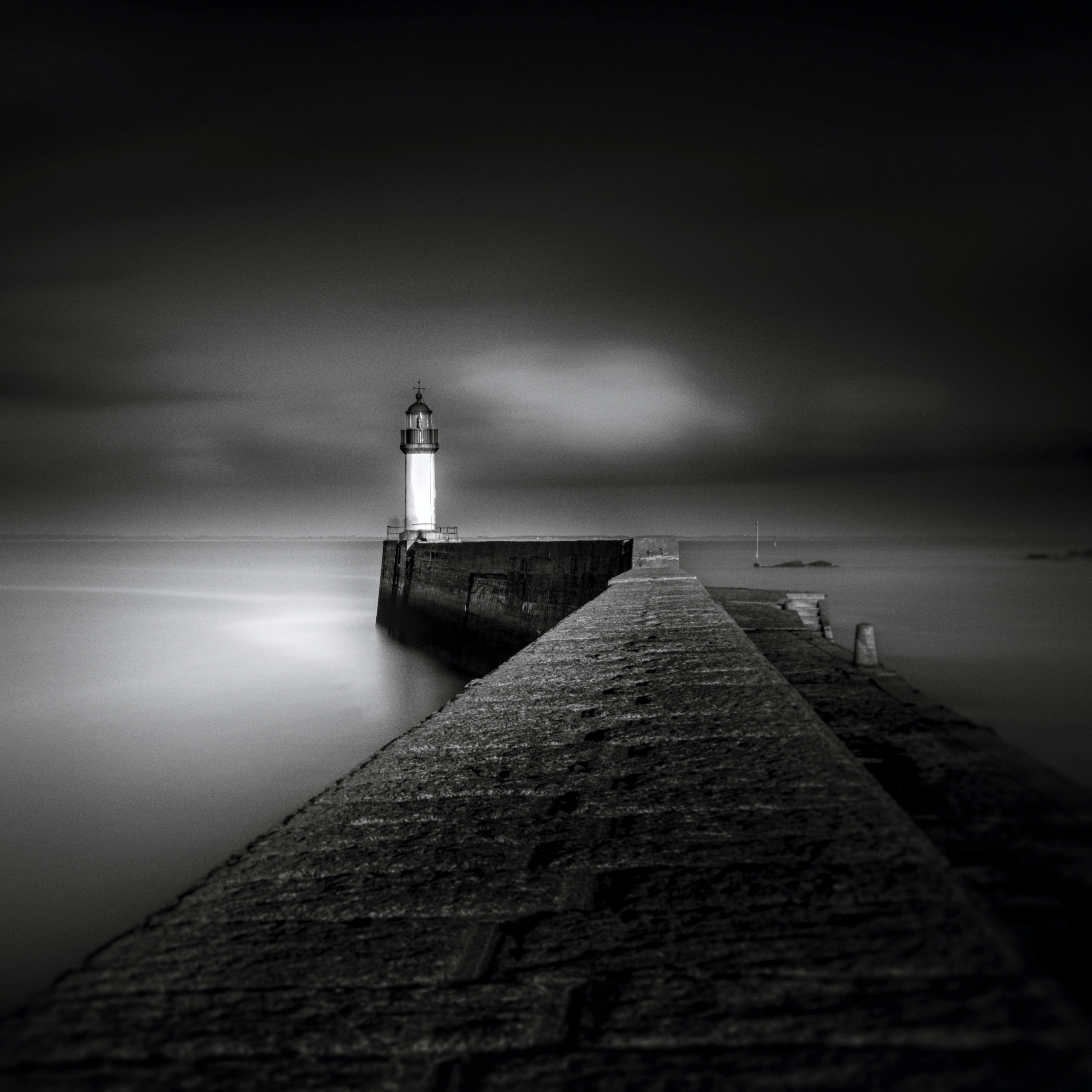 sea,square,long exposure,jetty,water,harbor,lighthouse, av peteghium