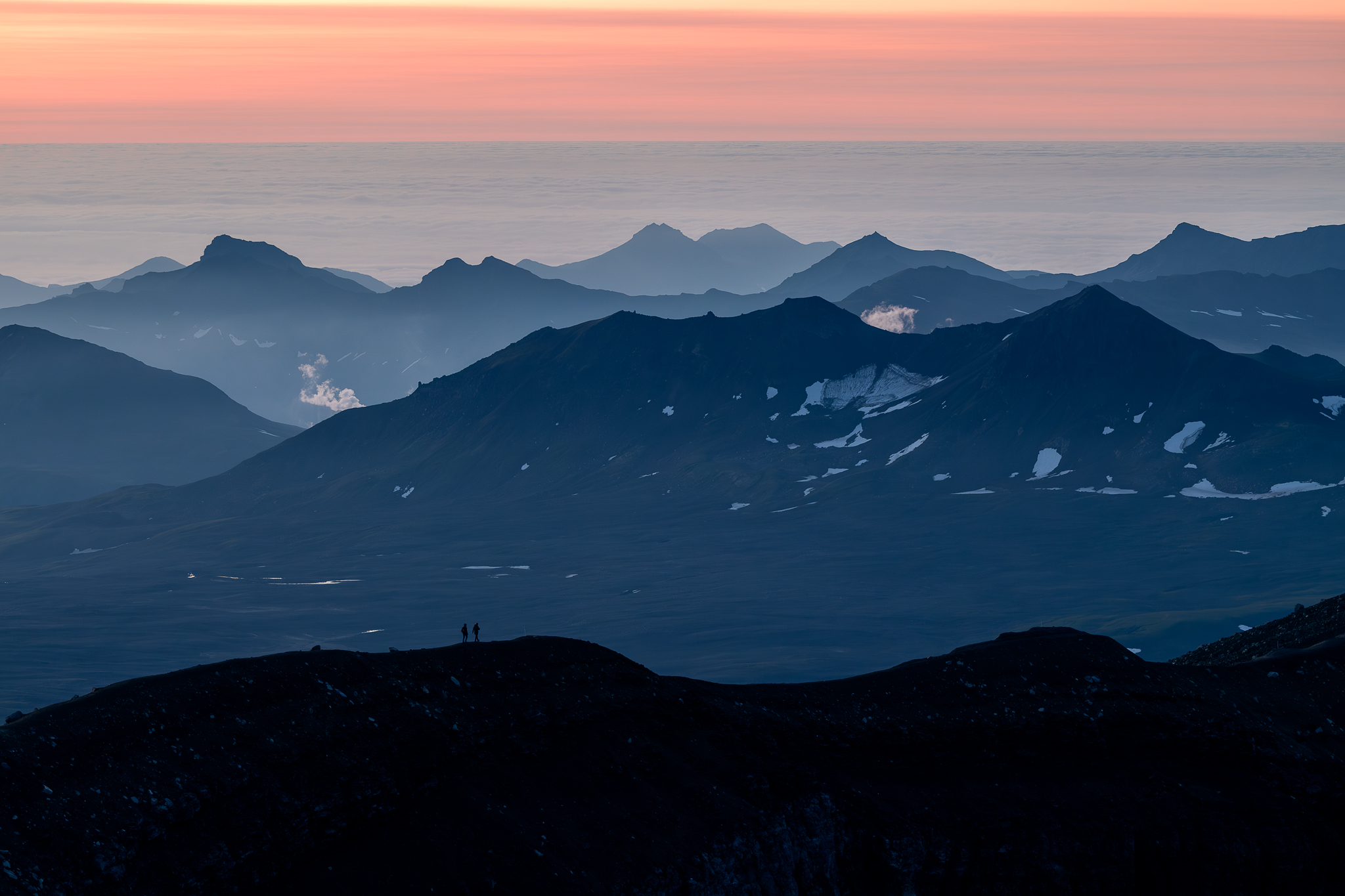 корякский, камчатка, авачинский, вулканы, рассвет, kamchatka, горелый, туман, Александр Телешов