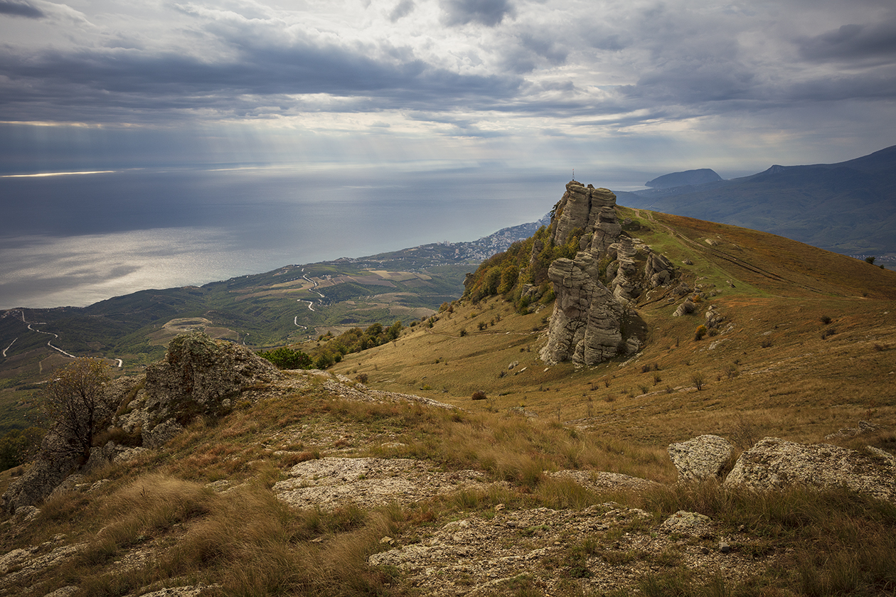 крым, утро, осень, горы, пейзаж, демерджи, море,, Сергей Шульга