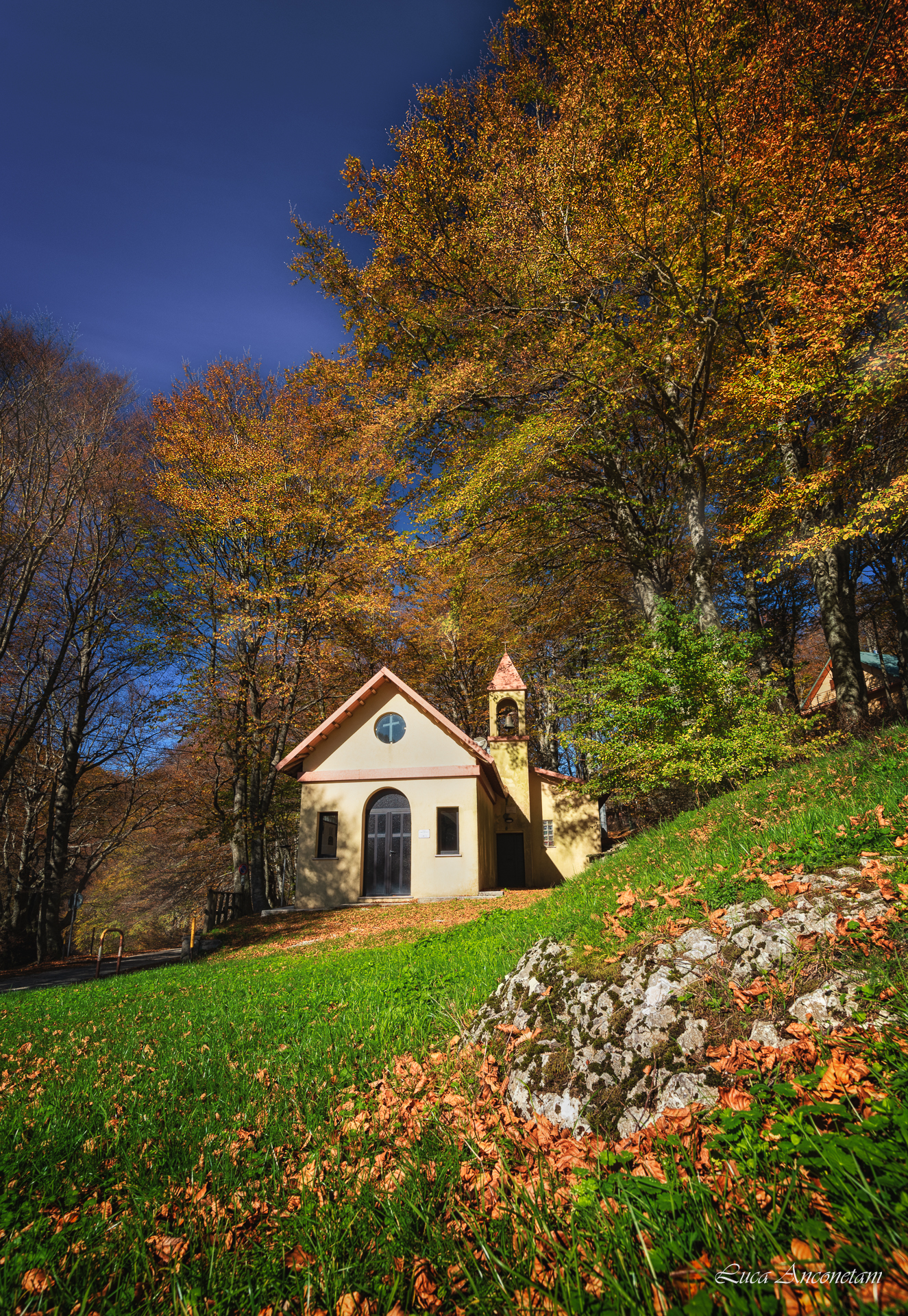 park italy landscape church umbria nature autumn colors, Anconetani Luca