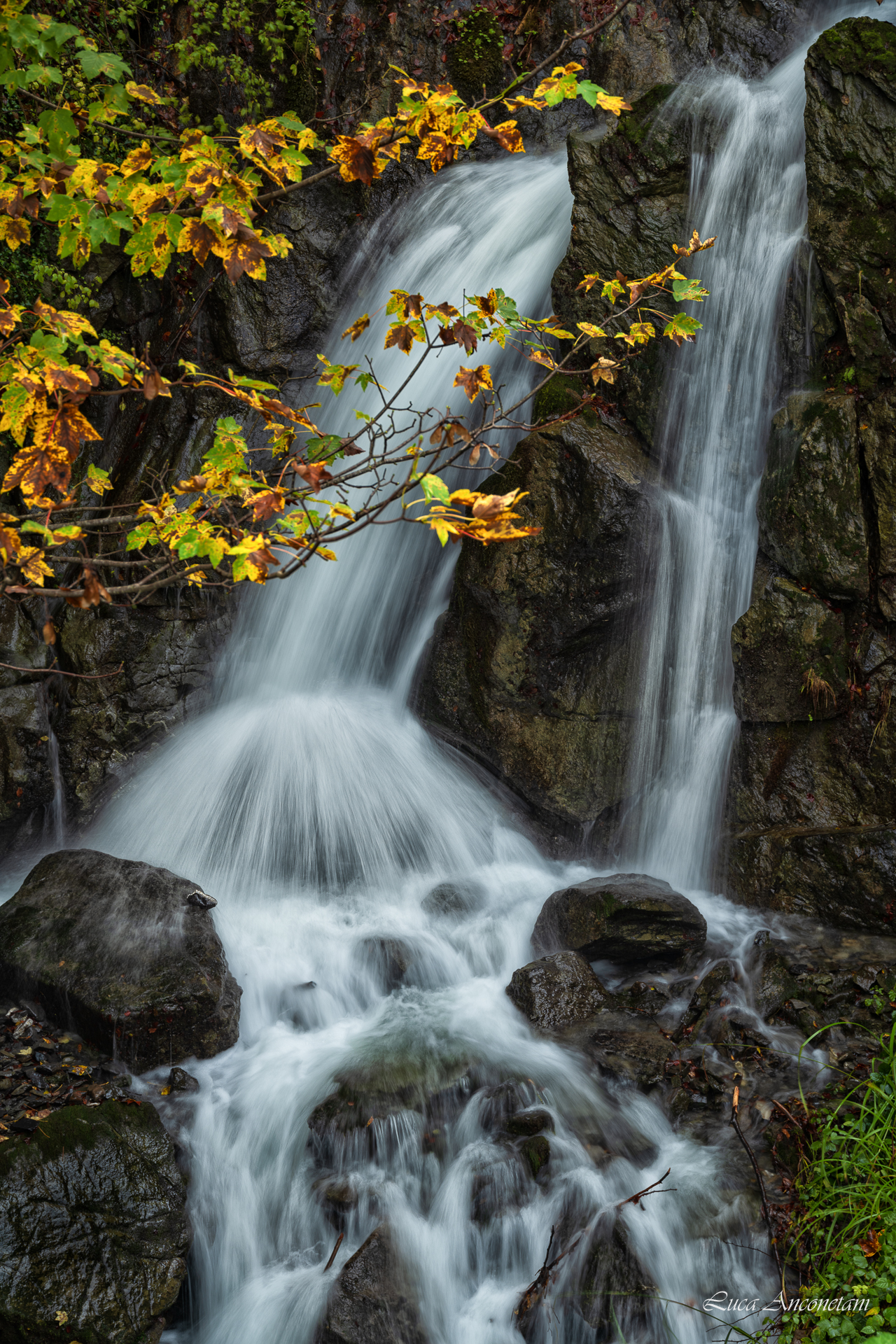 water waterfall italy nature atumn tuscany rocks, Anconetani Luca