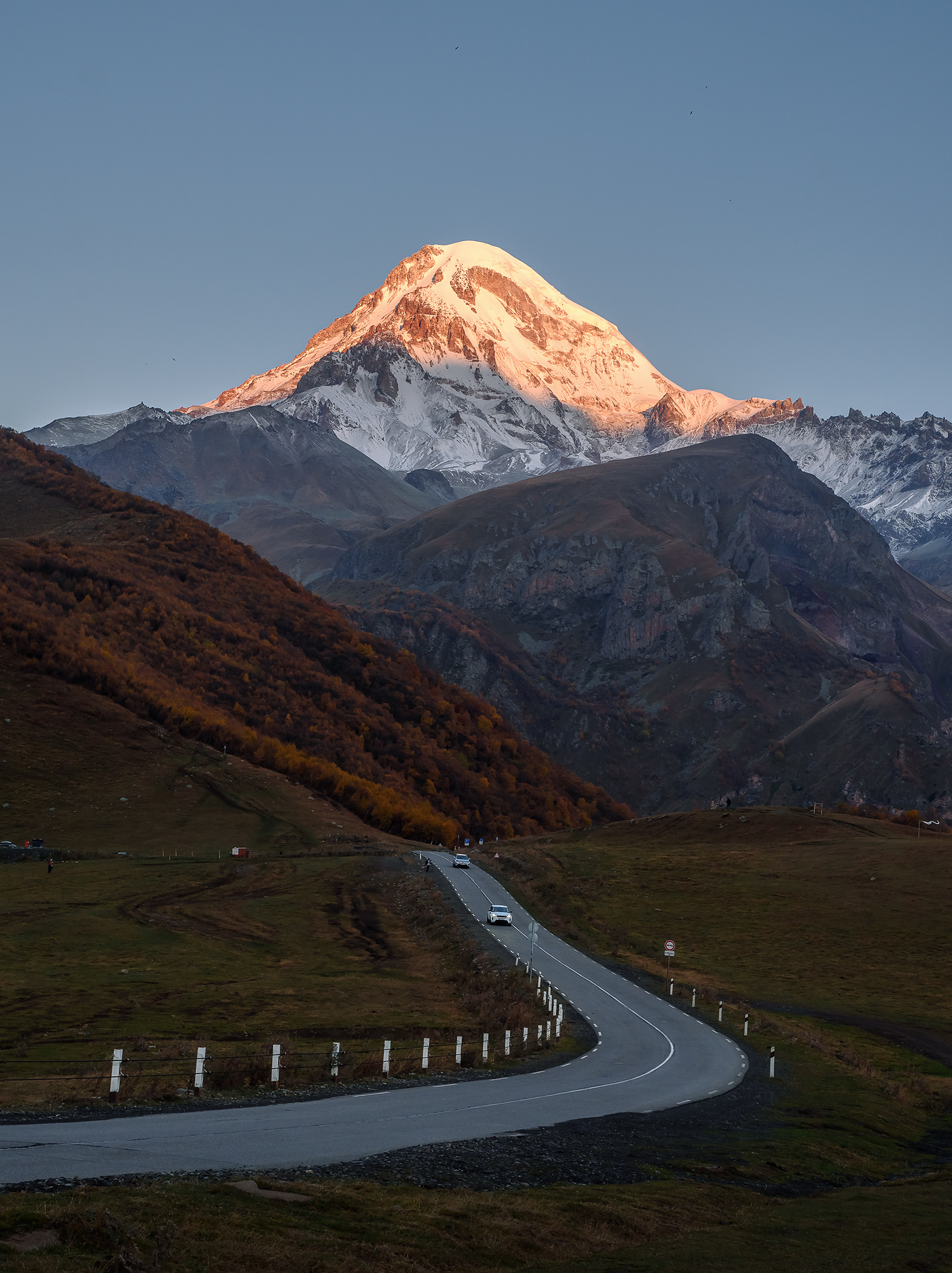 кавказ, горы, осень, грузия, georgia, казбек, утро, рассвет, Zakharov Armen