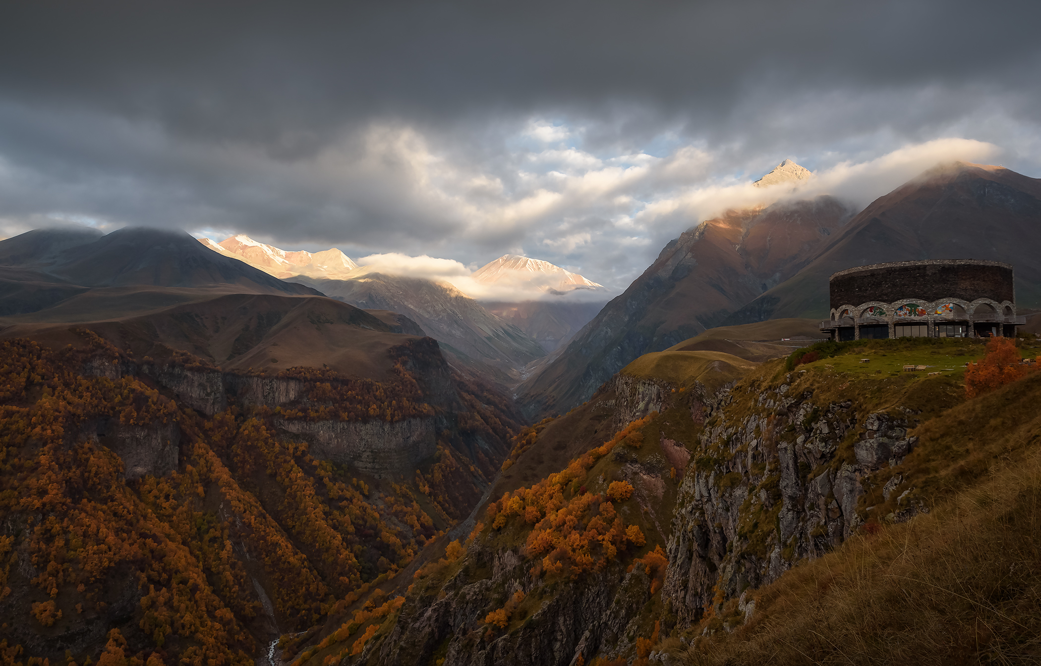 кавказ, горы, осень, грузия, georgia, гудаури, утро, рассвет, крестовый перевал, осень в горах, Zakharov Armen