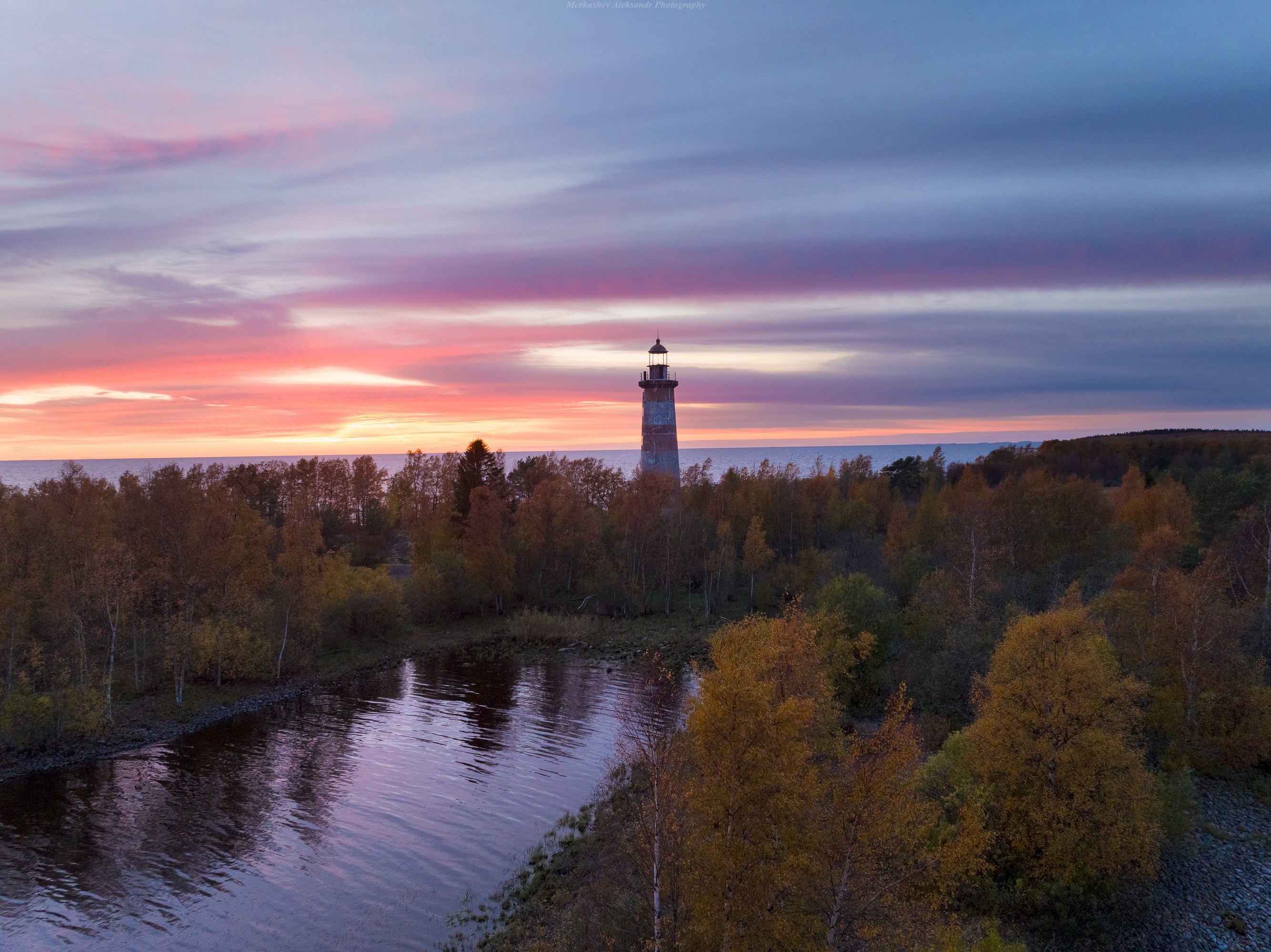 маяк, ладога, карелия, закат, остров, Меркушев Александр