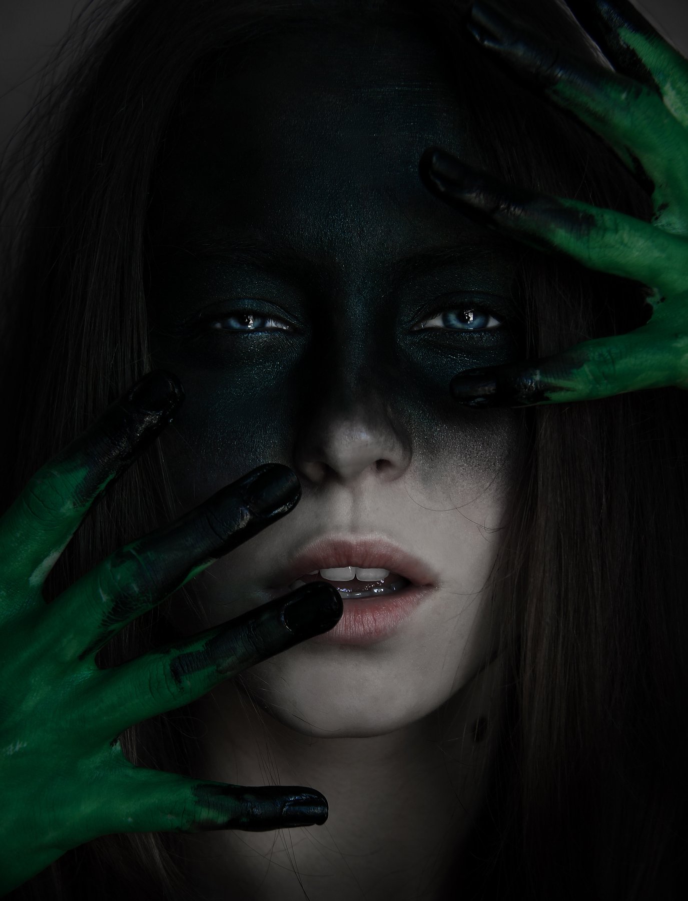 eyes black make-up green blueeyes lips girl, Дарья Цирулева