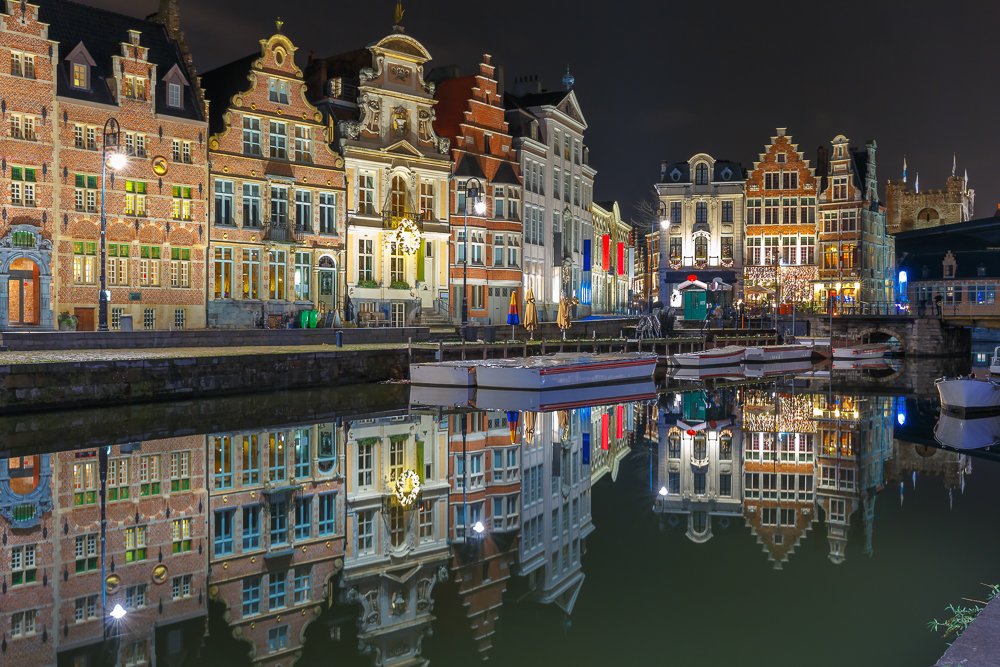 Gent, Ghent, river, water, canal, channel, city, castle, Belgium, belgian, Europe, European, Benelux, Flemish, gothic, Коваленкова Ольга