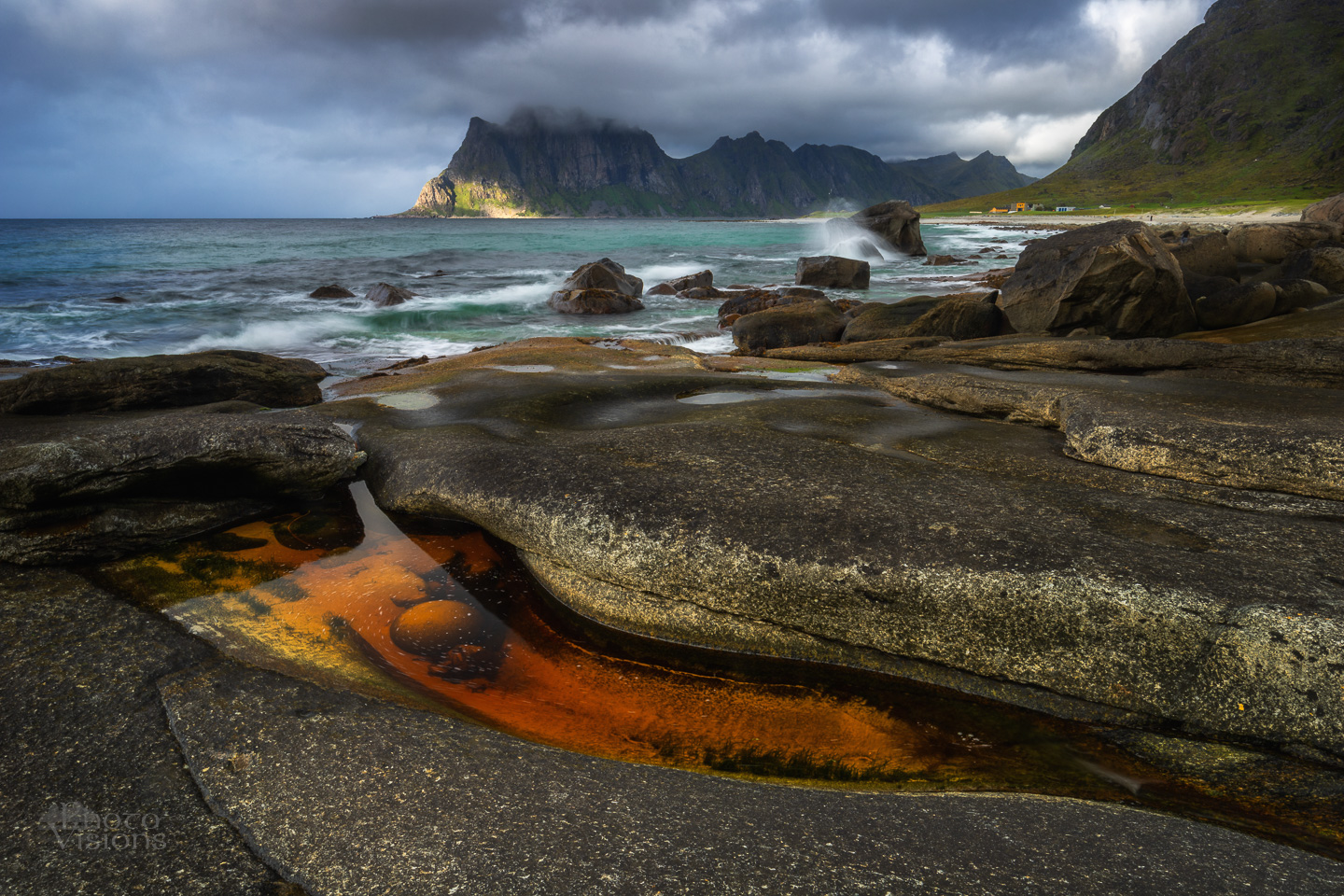 lofoten,uttakleiv,shore,shoreline,seascape,landscape,mountains,norway,nature,, Photo Visions