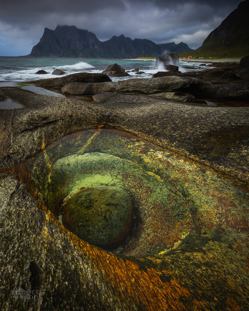 dragons eye, lofoten,norway,beach,rock,seascape,shoreline,landscape,nature,norwegian,, Photo Visions