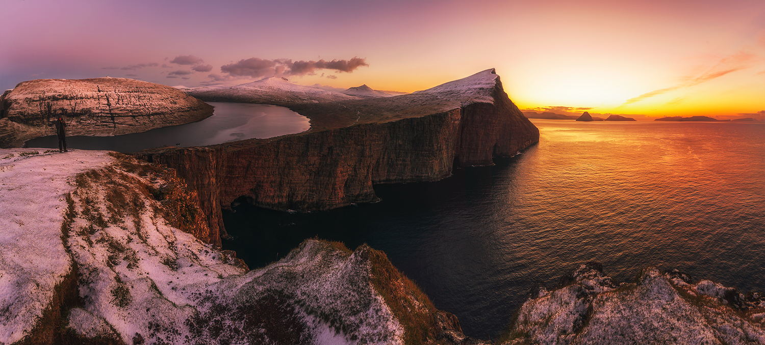 landscape nature scenery sunrise morning sea rocks lake panorama пейзаж рассвет faroe, Александър Александров