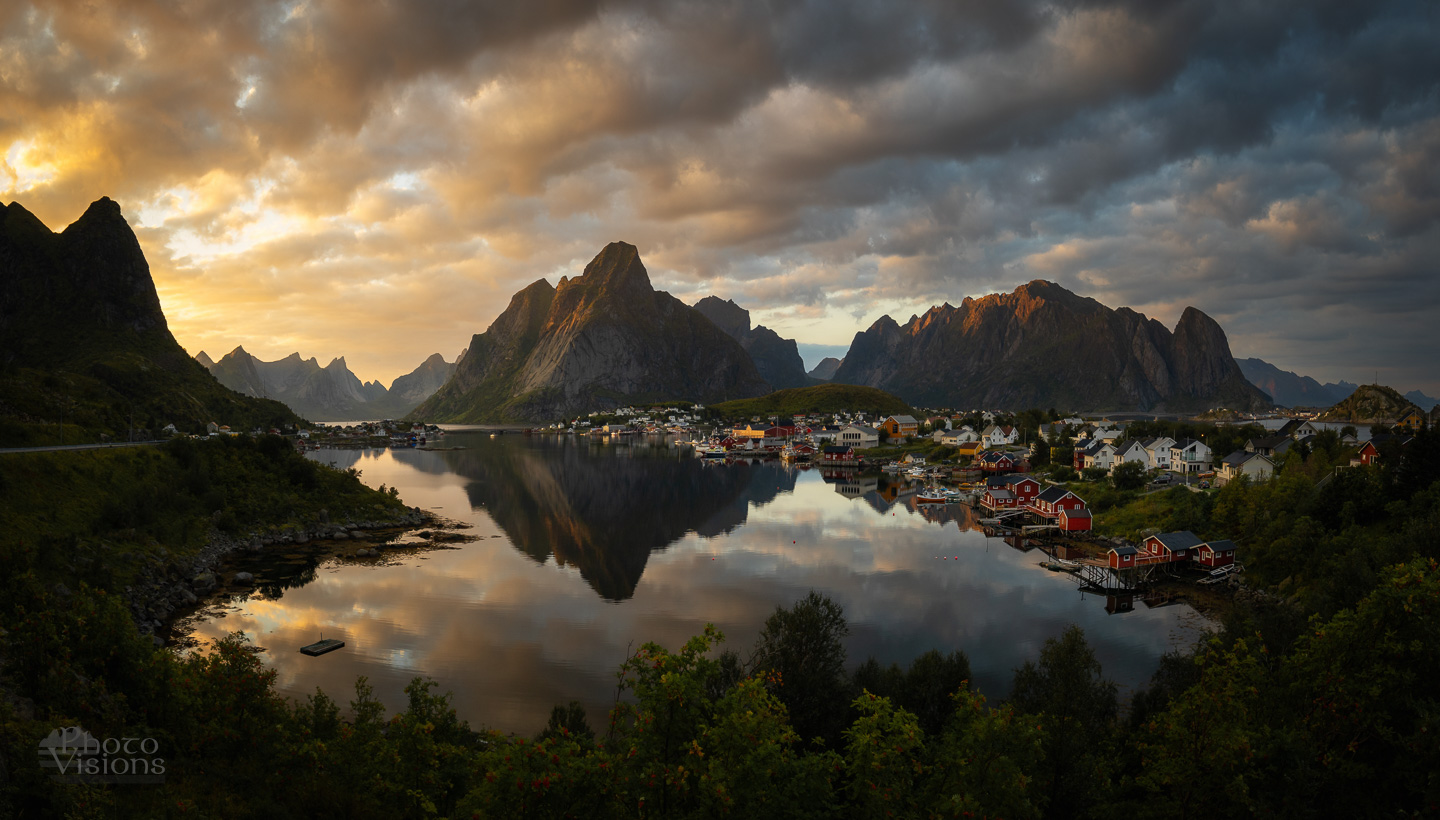 lofoten,norway,reine,mountains,panorama,sea,summer,sunset, Photo Visions