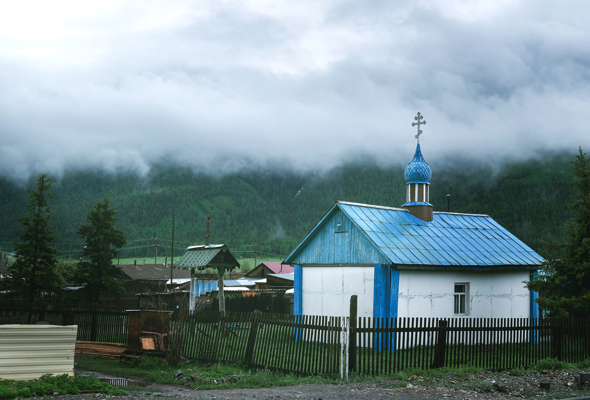 церковь, пейзаж, облака, алтай, природа, Andrey