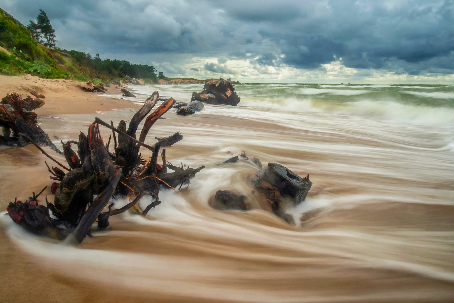 beach latvia liepaja waves windy, Olegs Bucis