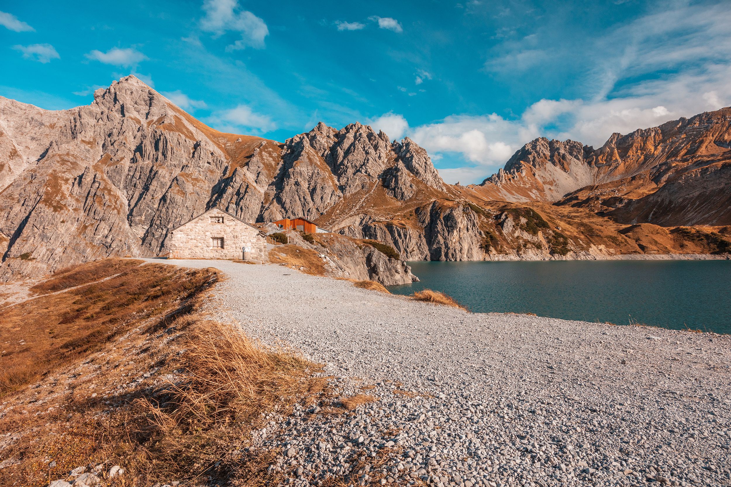 alps, mountains, austria, autumn, see, lake,,  Gregor