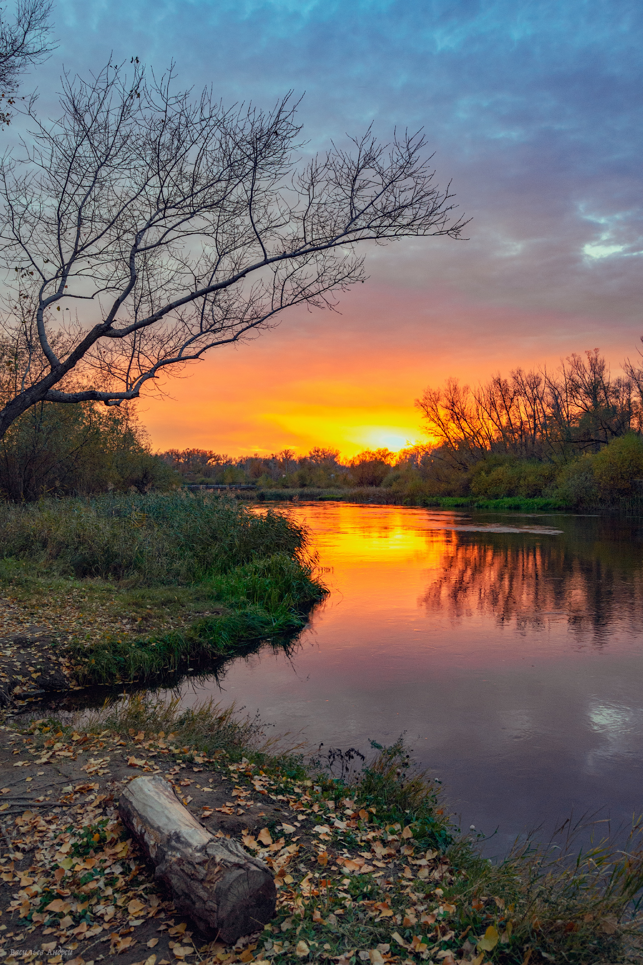 река урал, орск, осень, природа, закат, вечер, Vasilyev Andrey