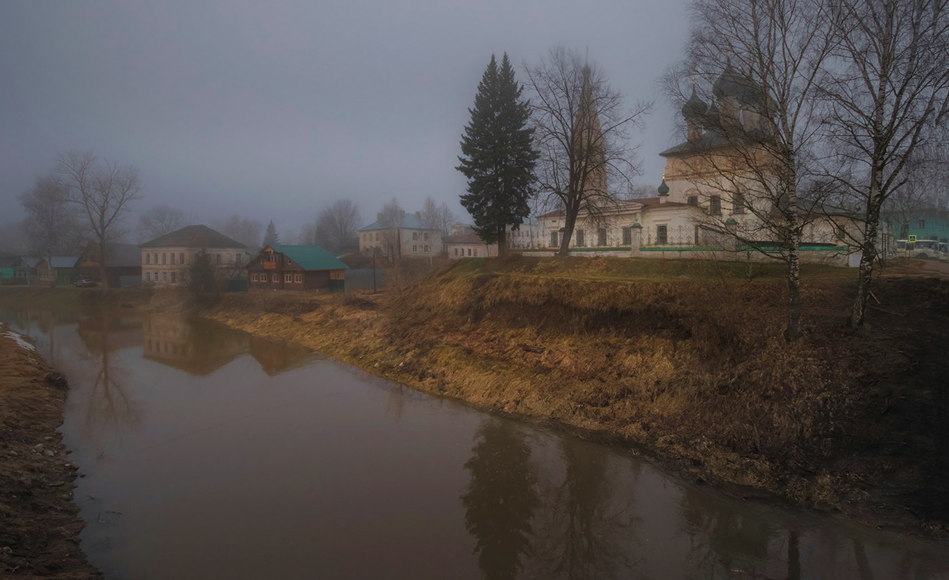 нерехта, город, костромская область,церковь, река, архитектура, берег, Елена Рубинская