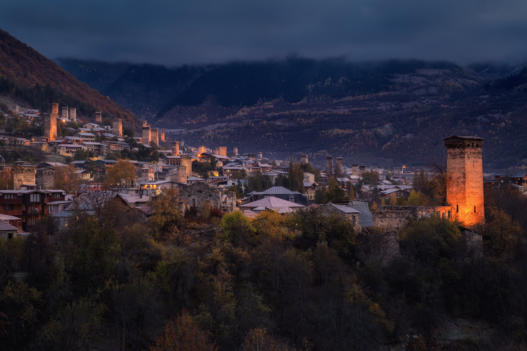  грузия сванетия местия башни georgia утро сакартвело, Шишкин Дмитрий