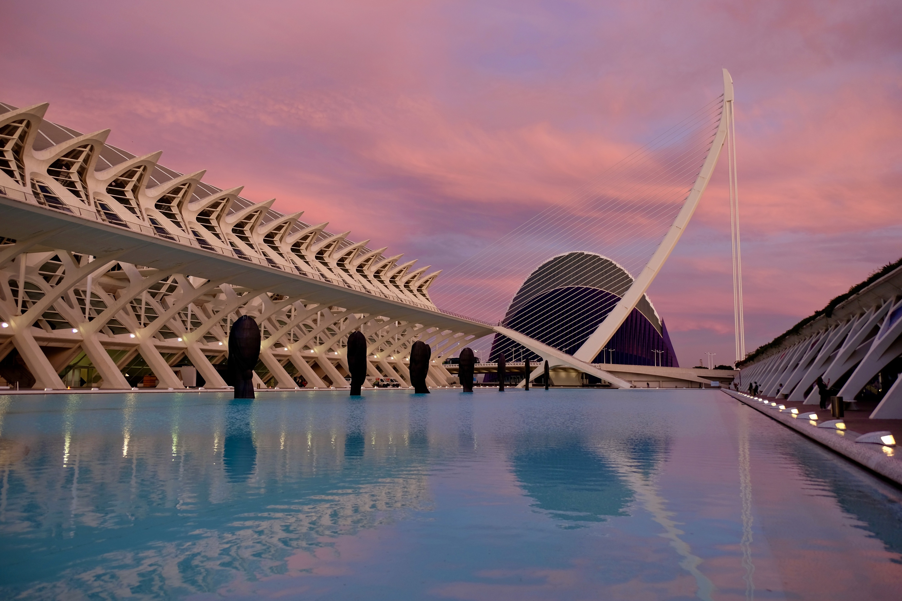 City/Architecture, City of arts and sciences, Valencia, Spain, Santiago Calatrava, Geometry, Colors, , Svetlana Povarova Ree