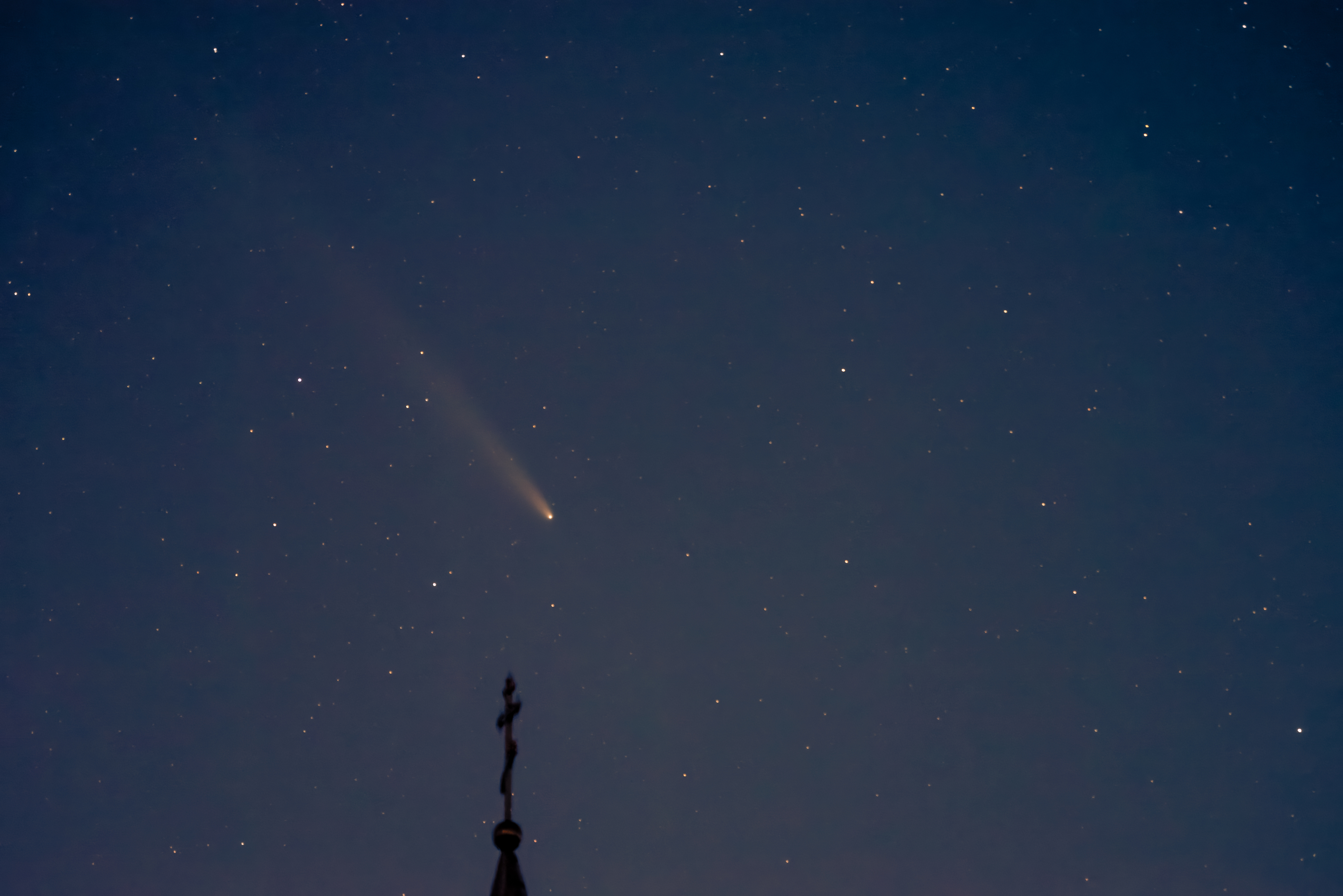 комета, ночь, звезды, Atlas, церковь, храм, крест, астро, астропейзаж, star, comet, night, travel, путешествие, cross, Сергей Немцев