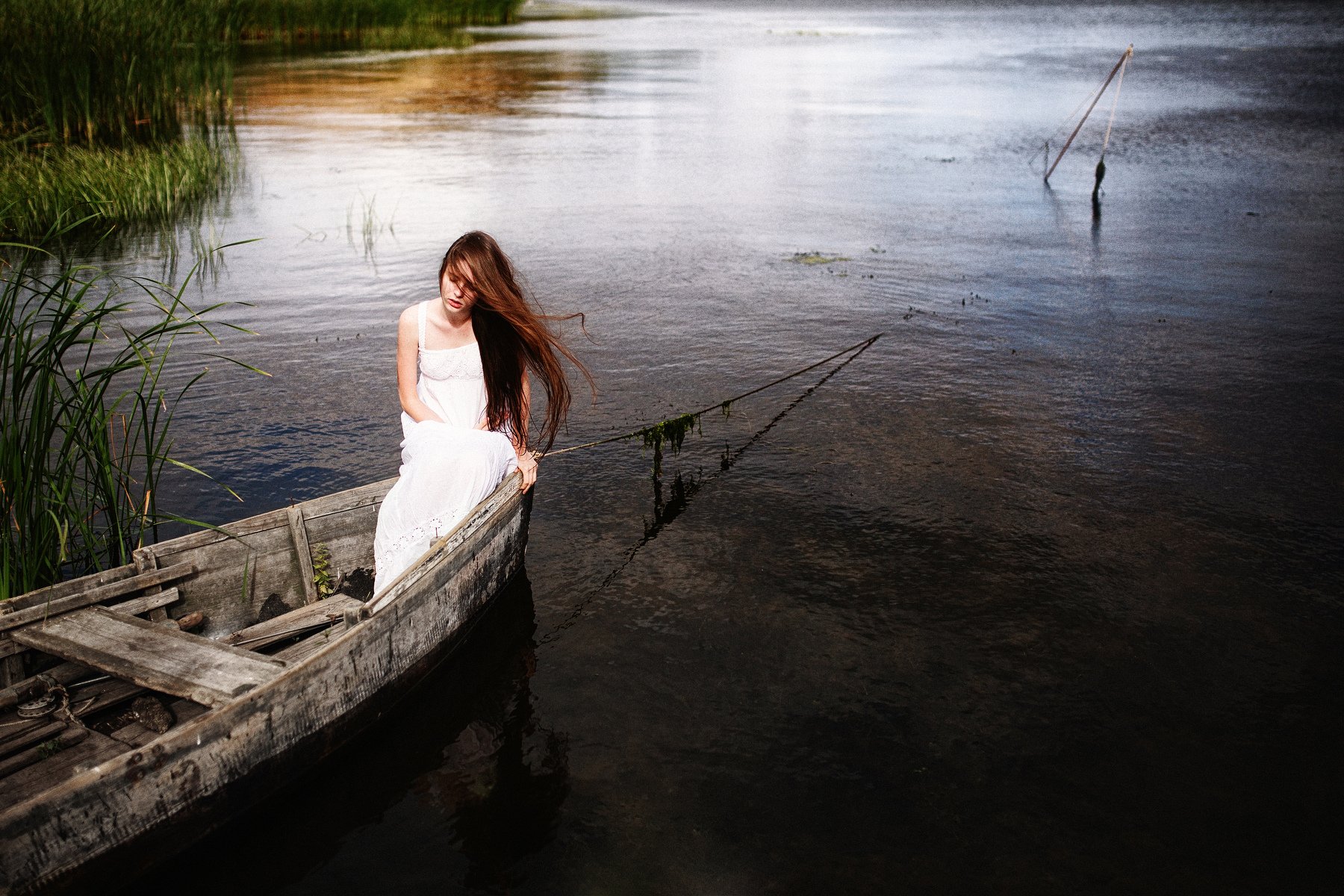 girl hair boat water sky , Бондарцова Екатерина