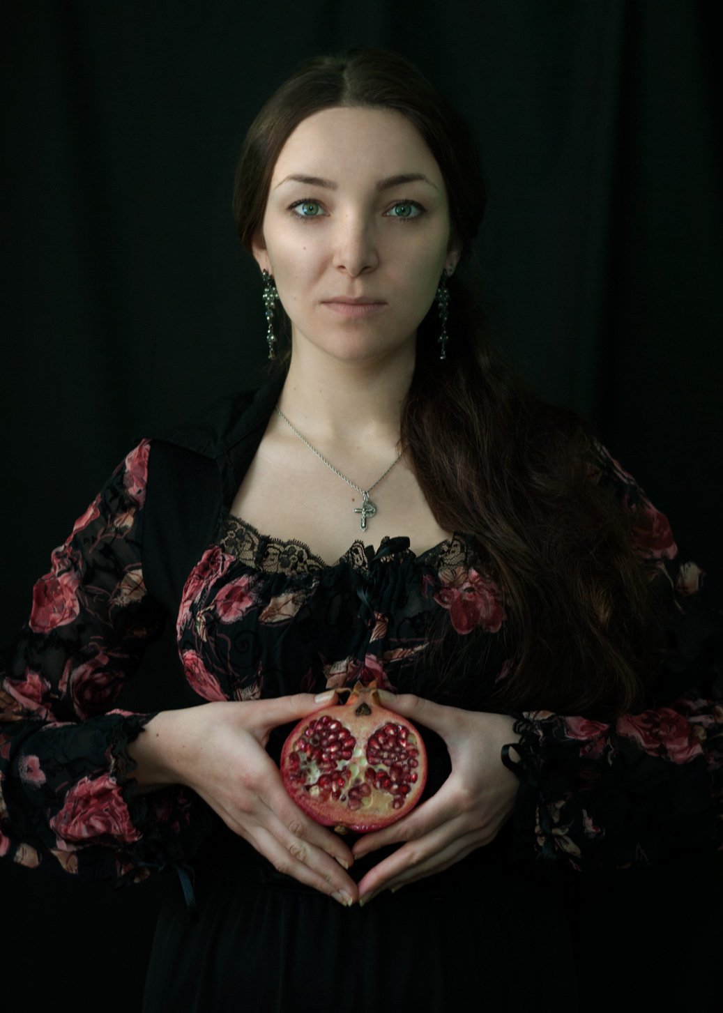 портрет, гранат, portrait, pomegranate, Staroselets Anastasiia