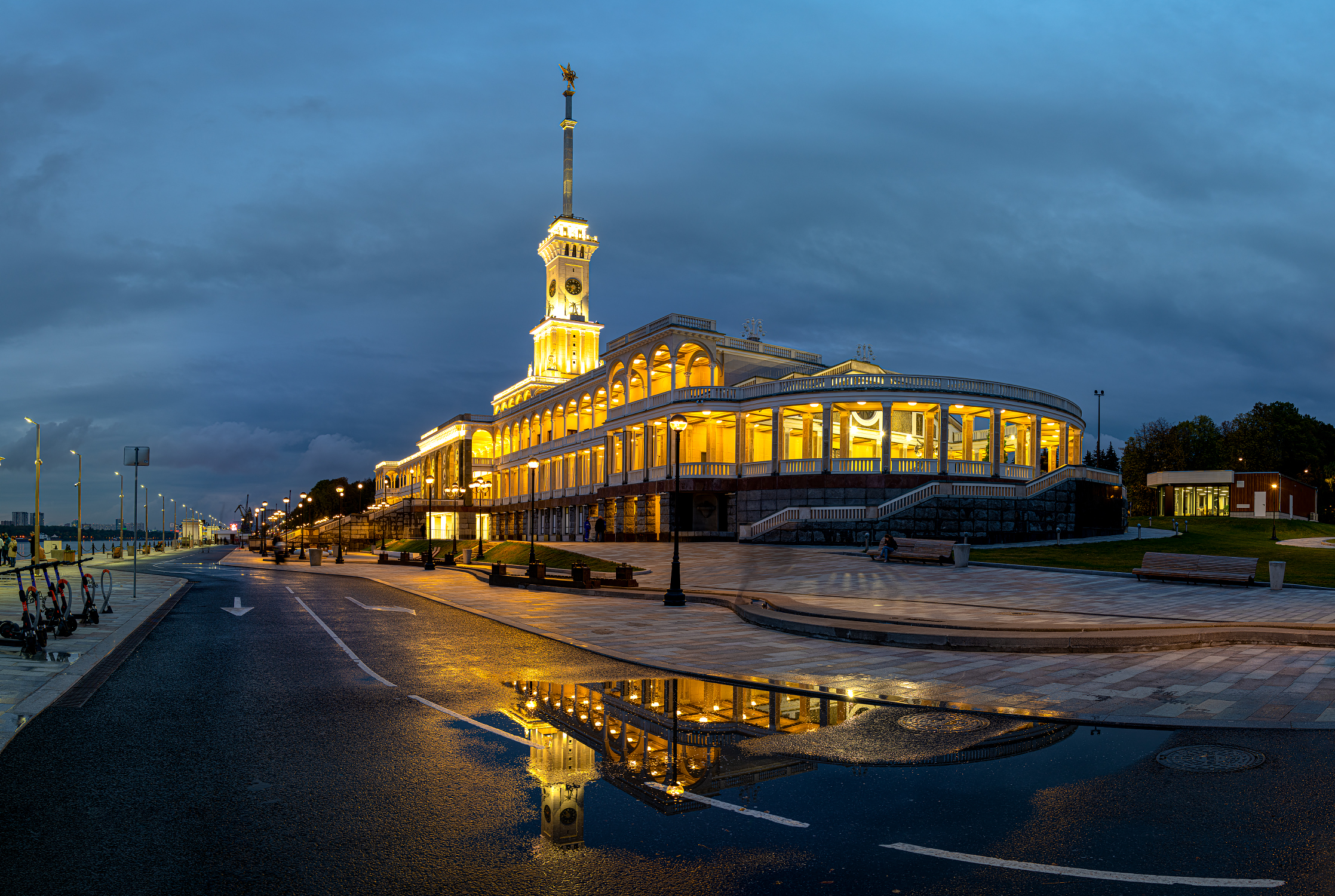 вечер, город, москва, Юрий Матвеев