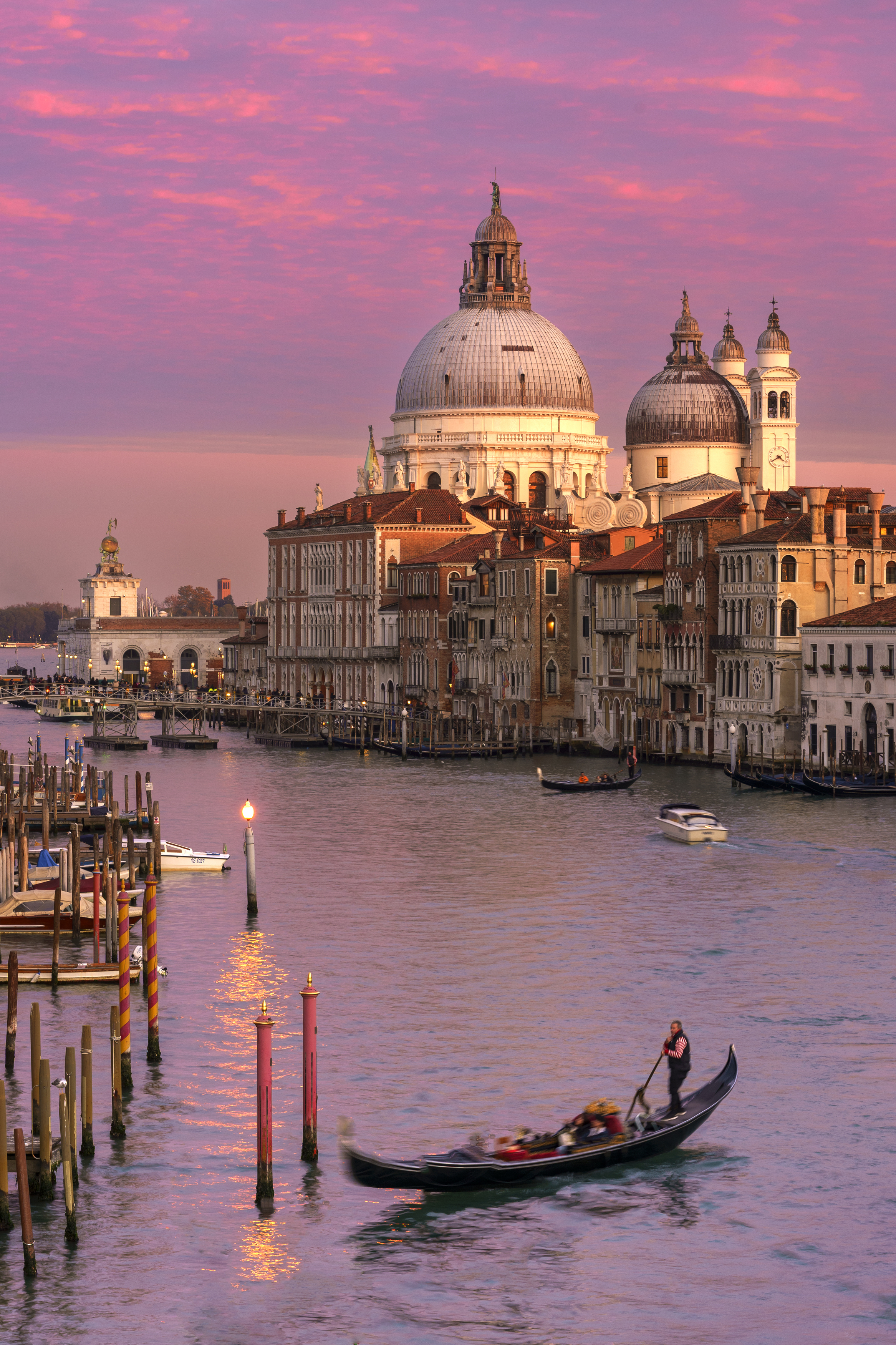 Italy, Venice, gondola, landscape, cityscape, sunset, Igor Sokolovsky