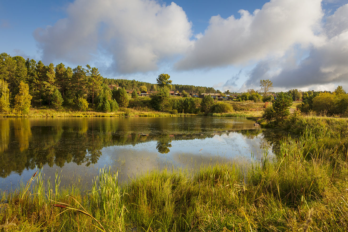 россия, сибирь, село российка, красноярский край, пейзаж, осень,, Сергей Шульга