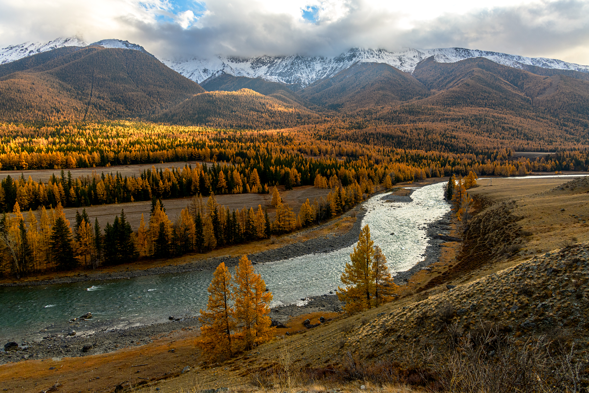 алтай, осень, горы, река, Юрий Матвеев